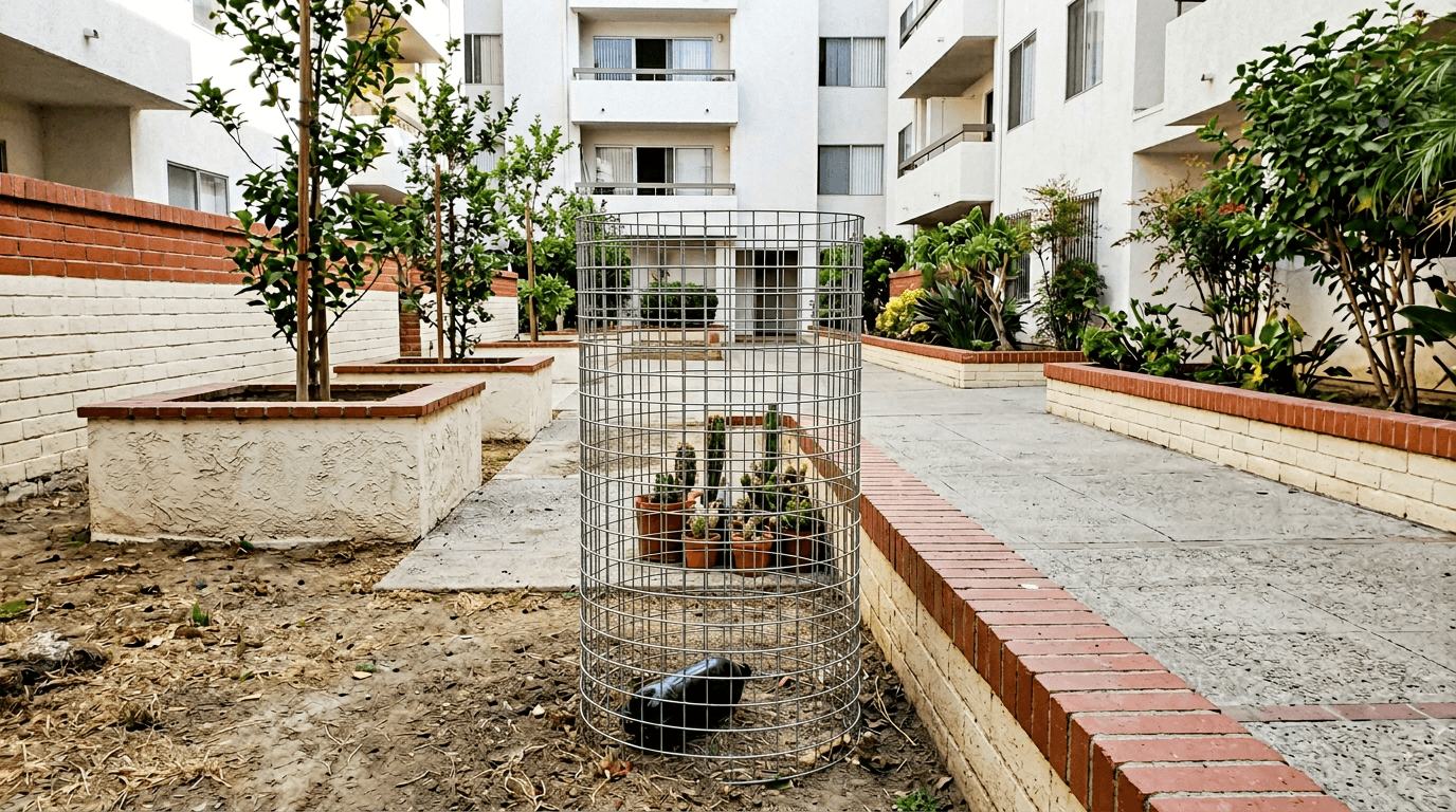 Canasto de reciclaje en Condominio de Balmaceda